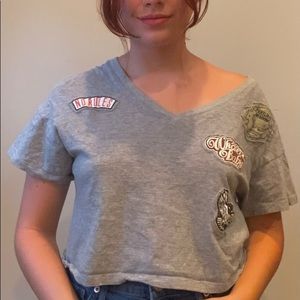 grey crop top